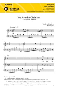 We Are the Children SATB choral sheet music cover Thumbnail